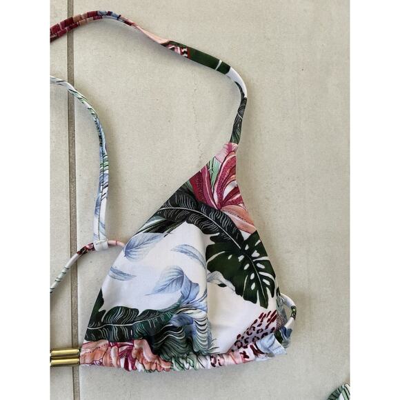 Kian D. Swim String Bikini Set Triangle Multicolor Floral Swimwear - Picture 2 of 9